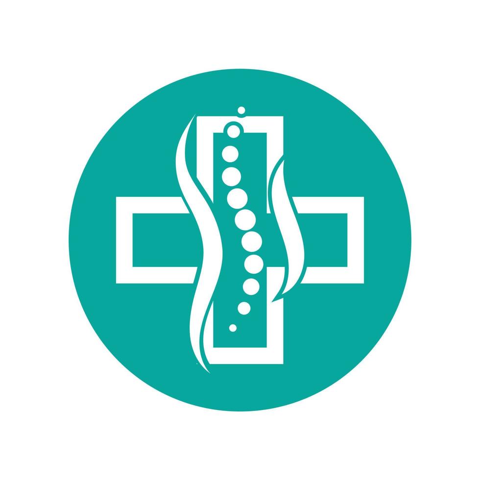 Spine diagnostics symbol logo template vector illustration design