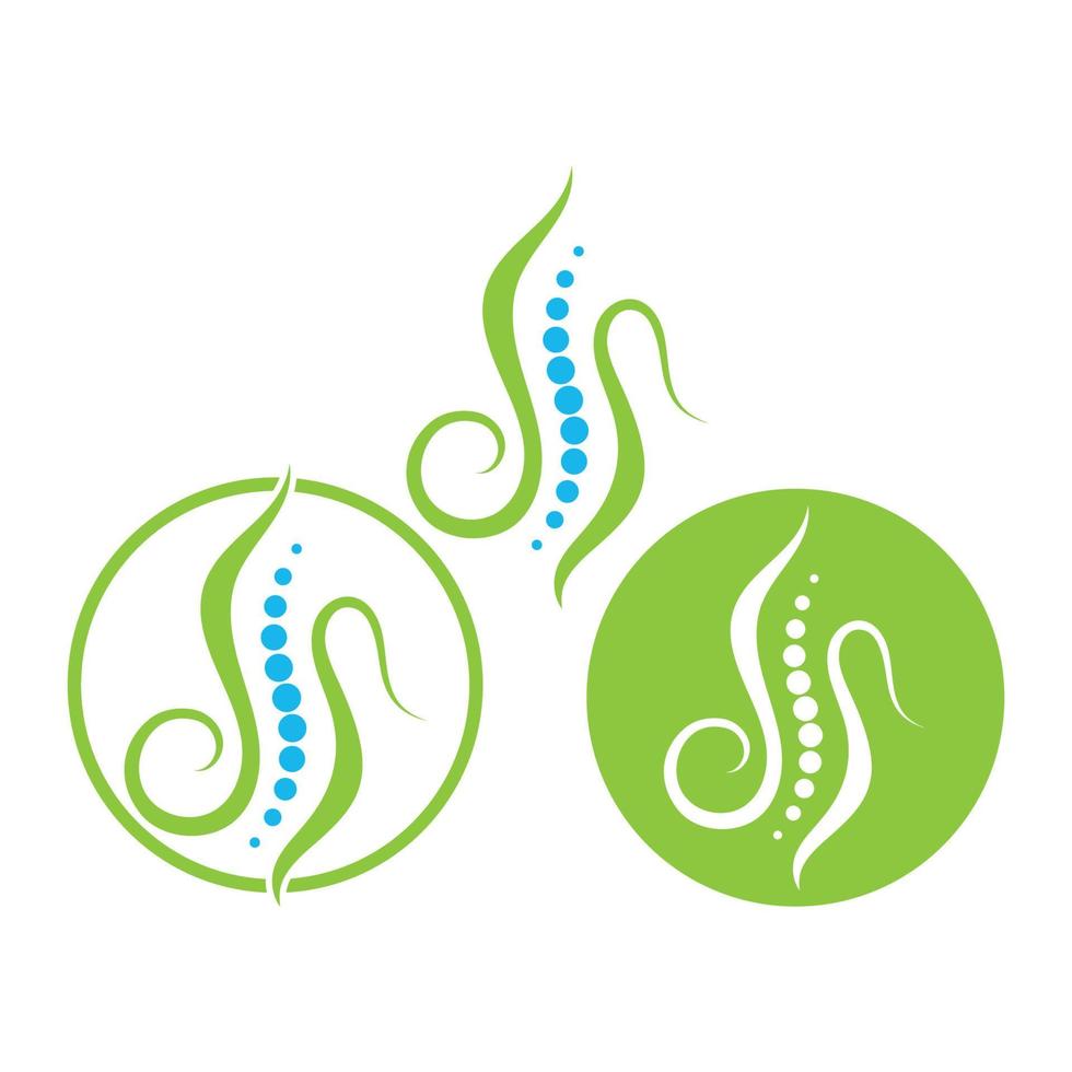 Spine diagnostics symbol logo template vector illustration design