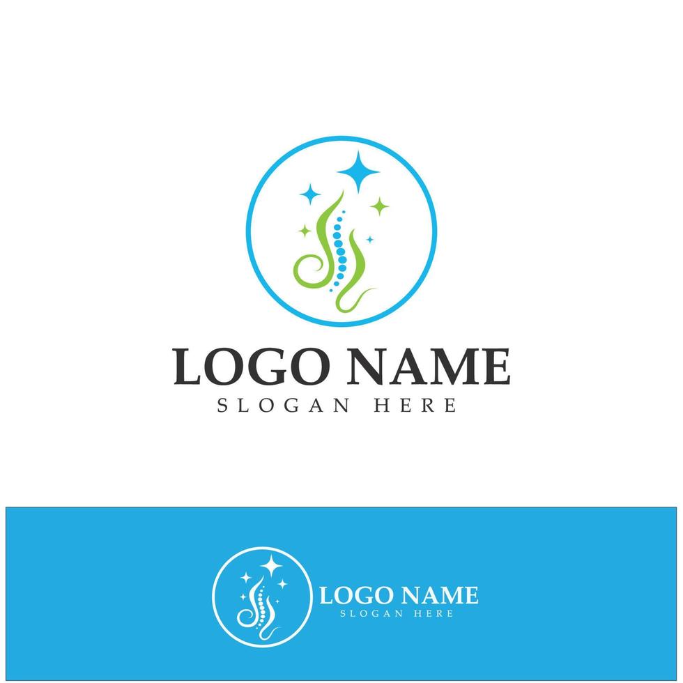 spine care diagnostics logo symbol icon design vector