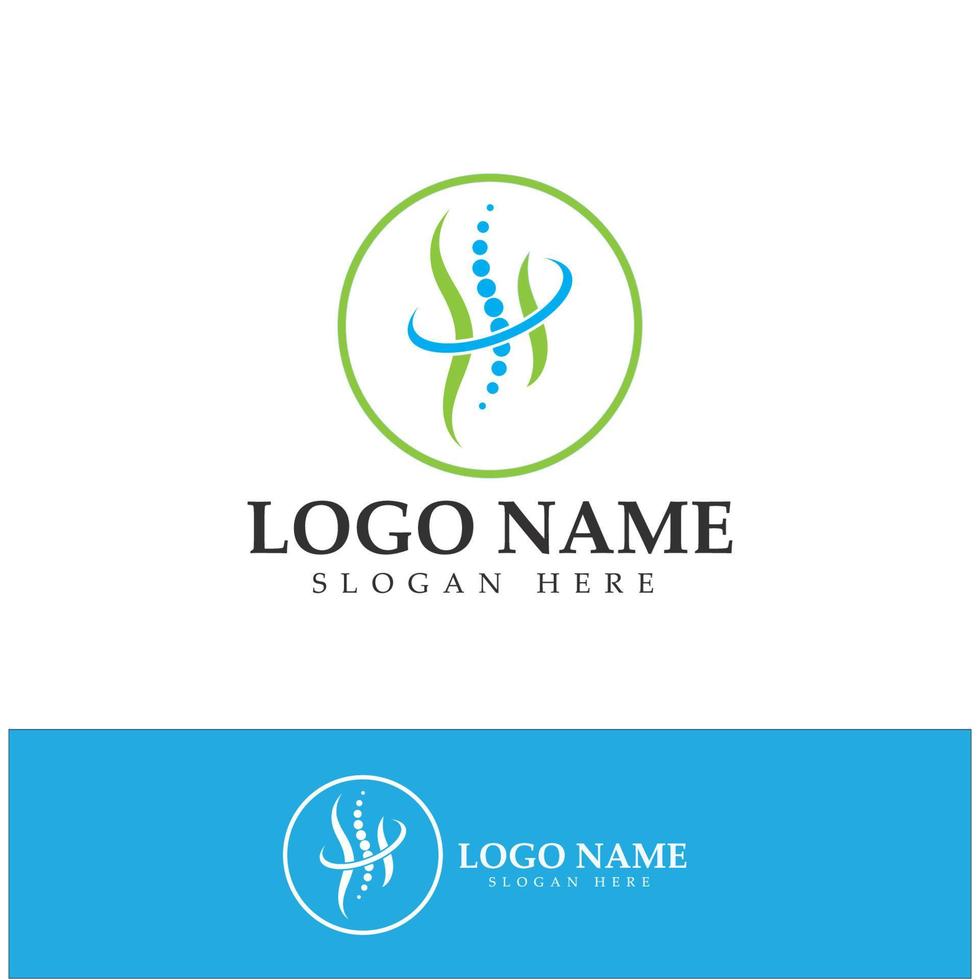 spine care diagnostics logo symbol icon design vector