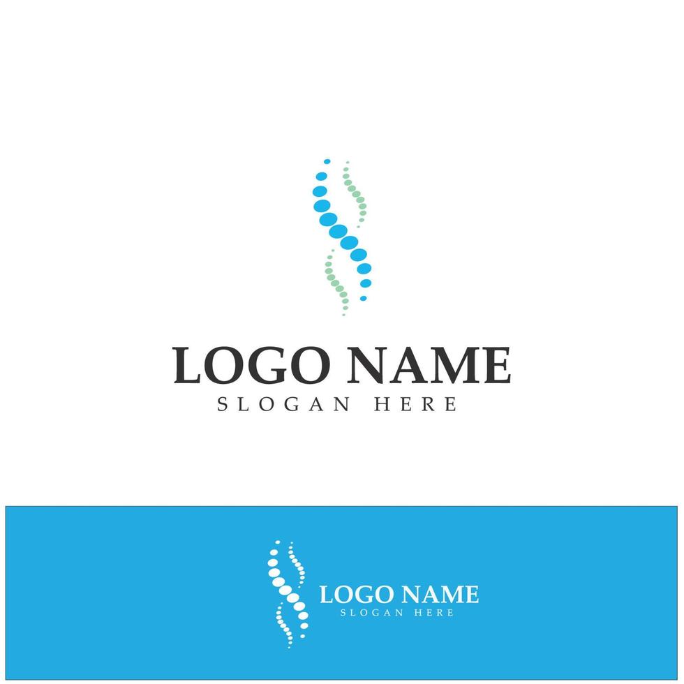 spine care diagnostics logo symbol icon design vector