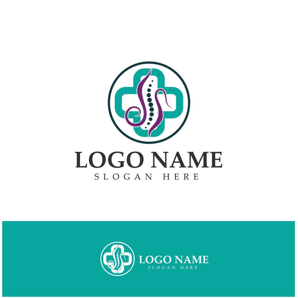 spine care diagnostics logo symbol icon design vector