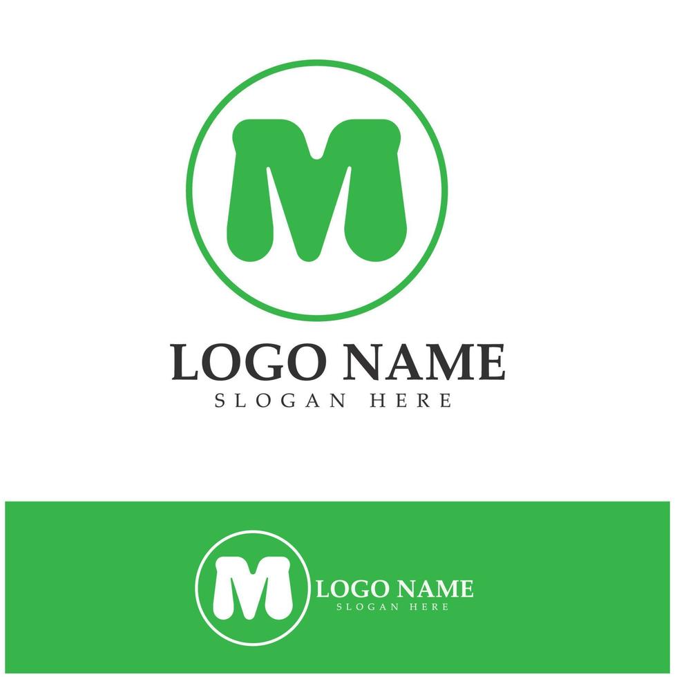 M Letter Logo Template vector