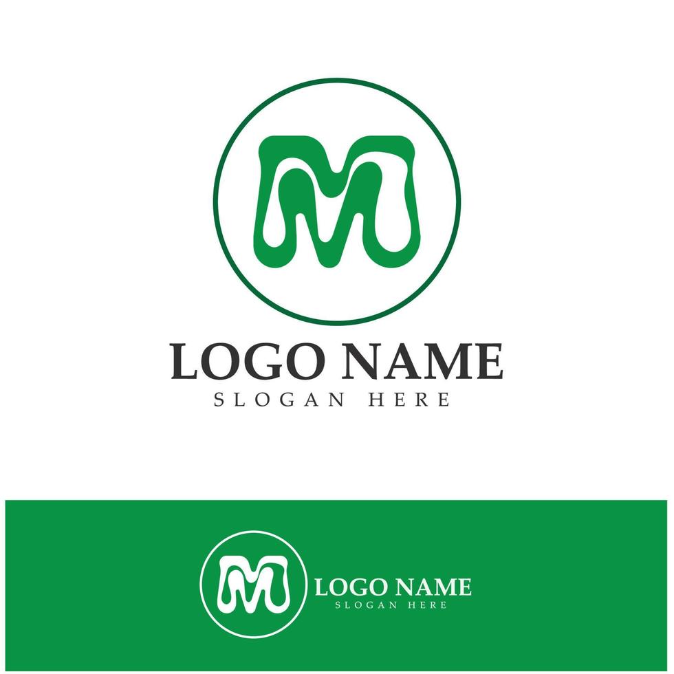 M Letter Logo Template vector