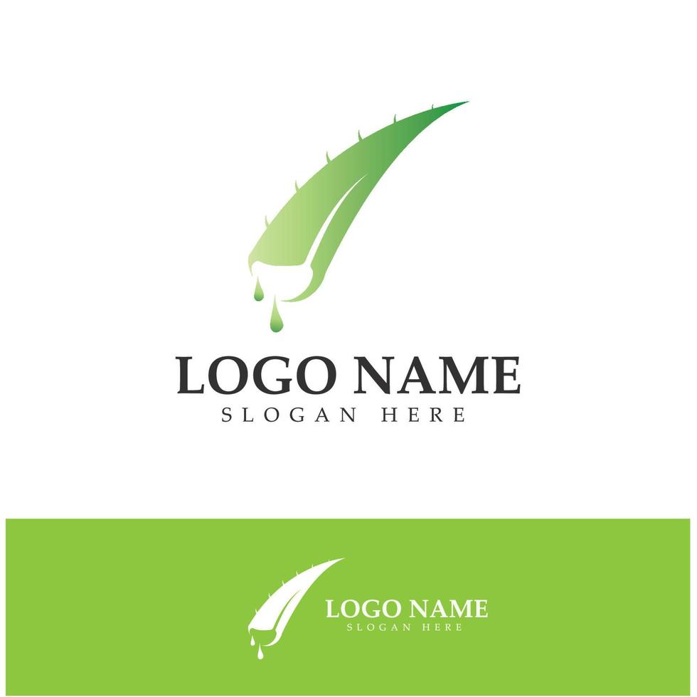 aloe vera logo icon illustration vector