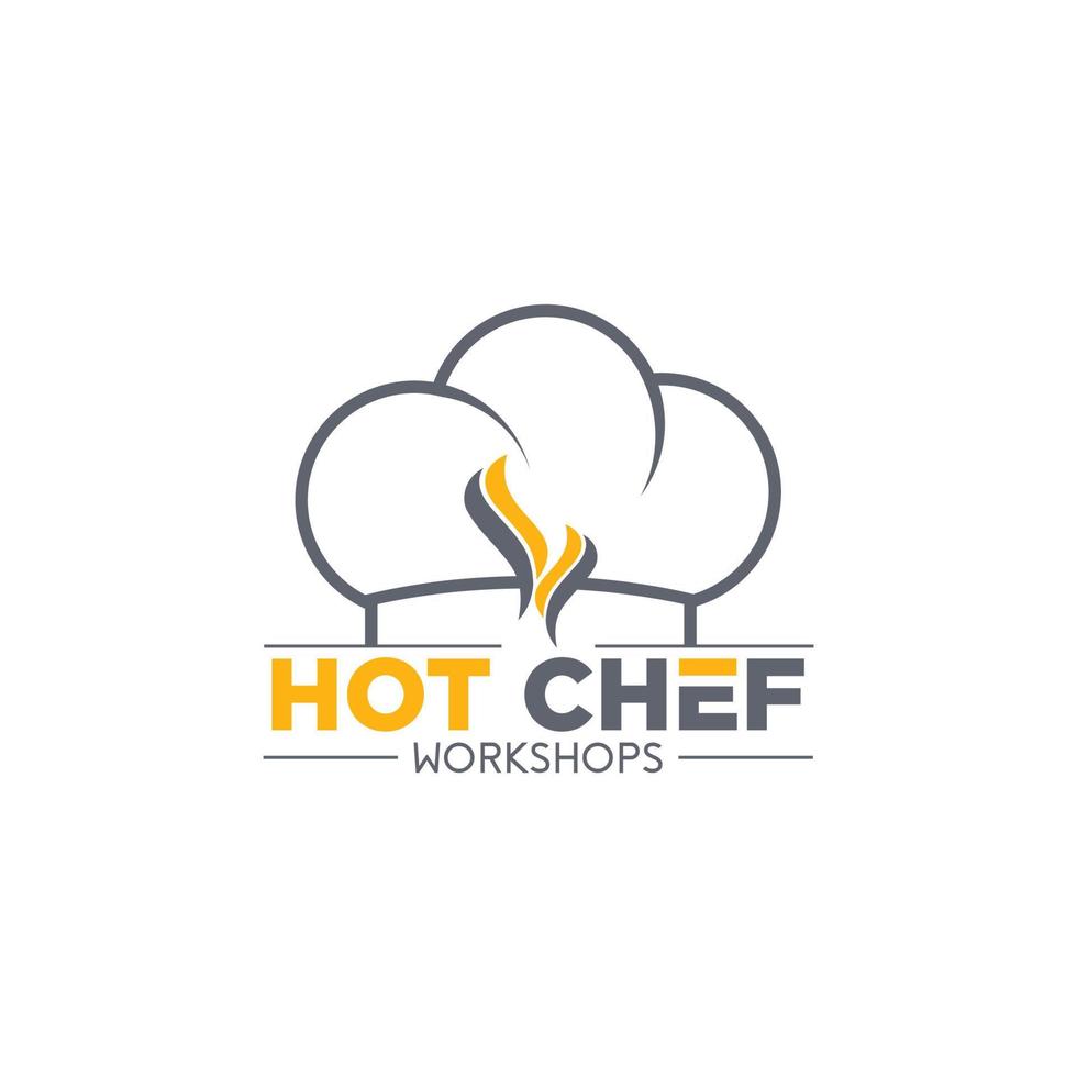 simple and attractive side cooking business logo vector