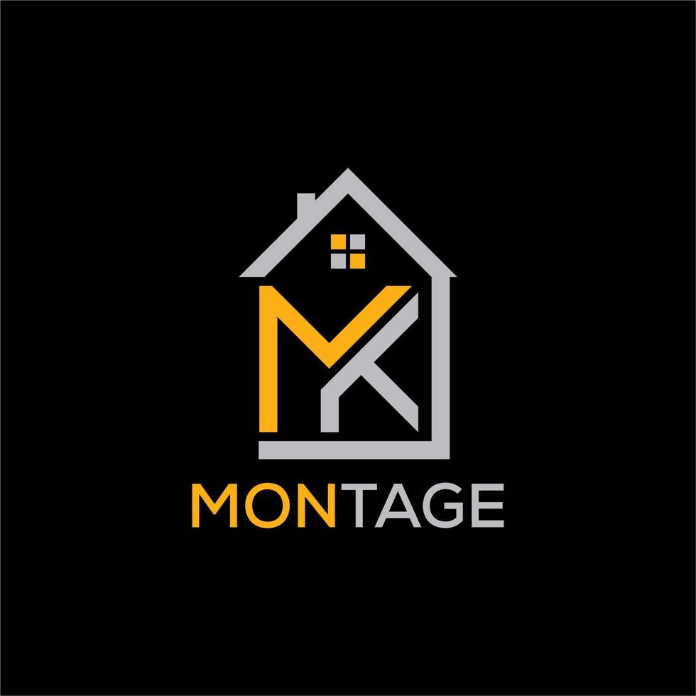 real estate letters M and T or it could be the letter K disguised in a simple style vector