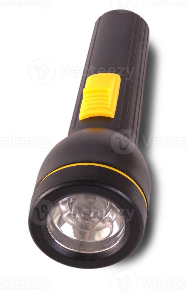 Black plastic flashlight photo