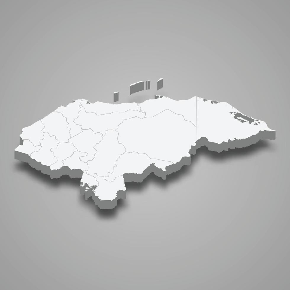 3d map with borders Template for your design vector