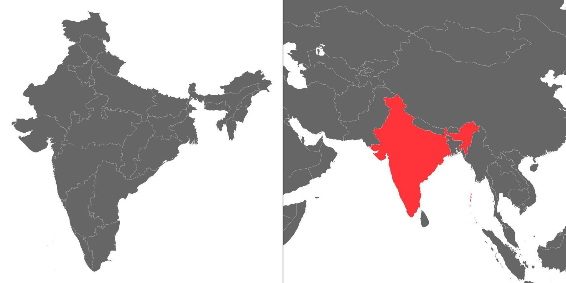 Map with location vector