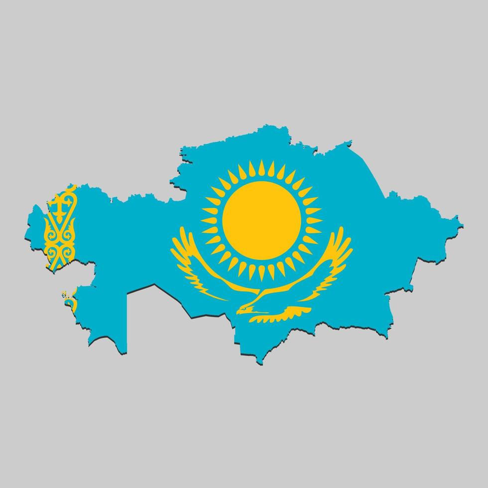 Map with national flag vector