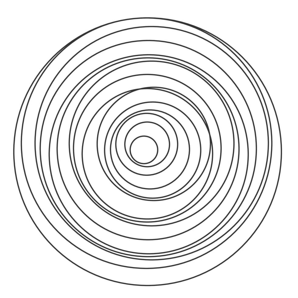 onda de sonido espiral circular vector