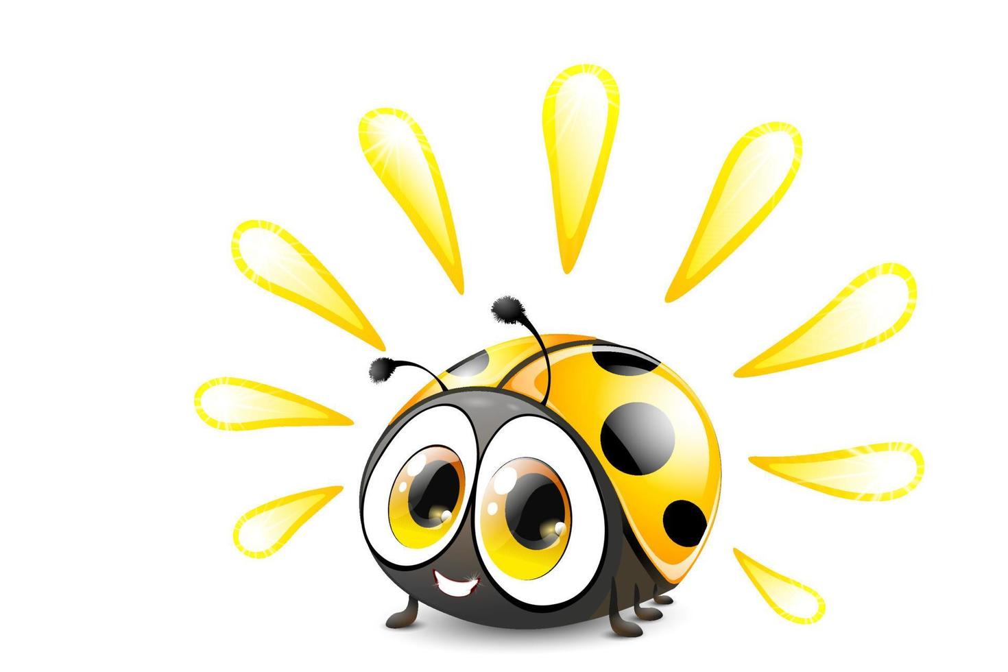 LadyBug Sun concept vector