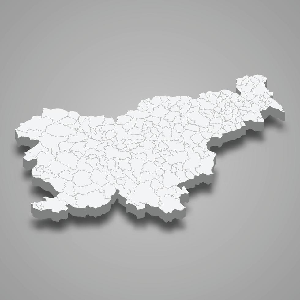 3d map with borders Template for your design vector