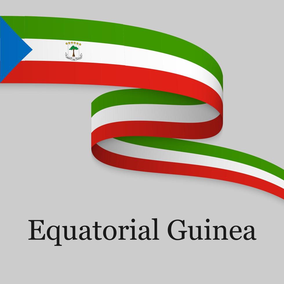 Waving ribbon or banner with flag vector