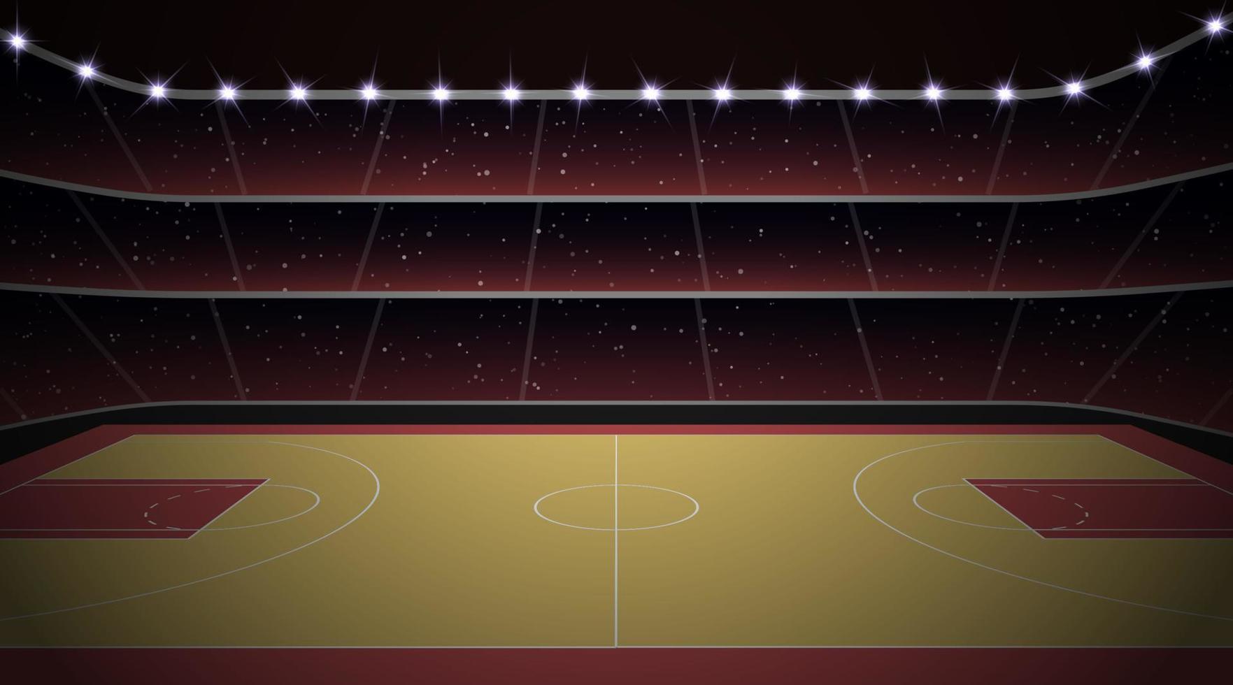 basketball stadium with court vector
