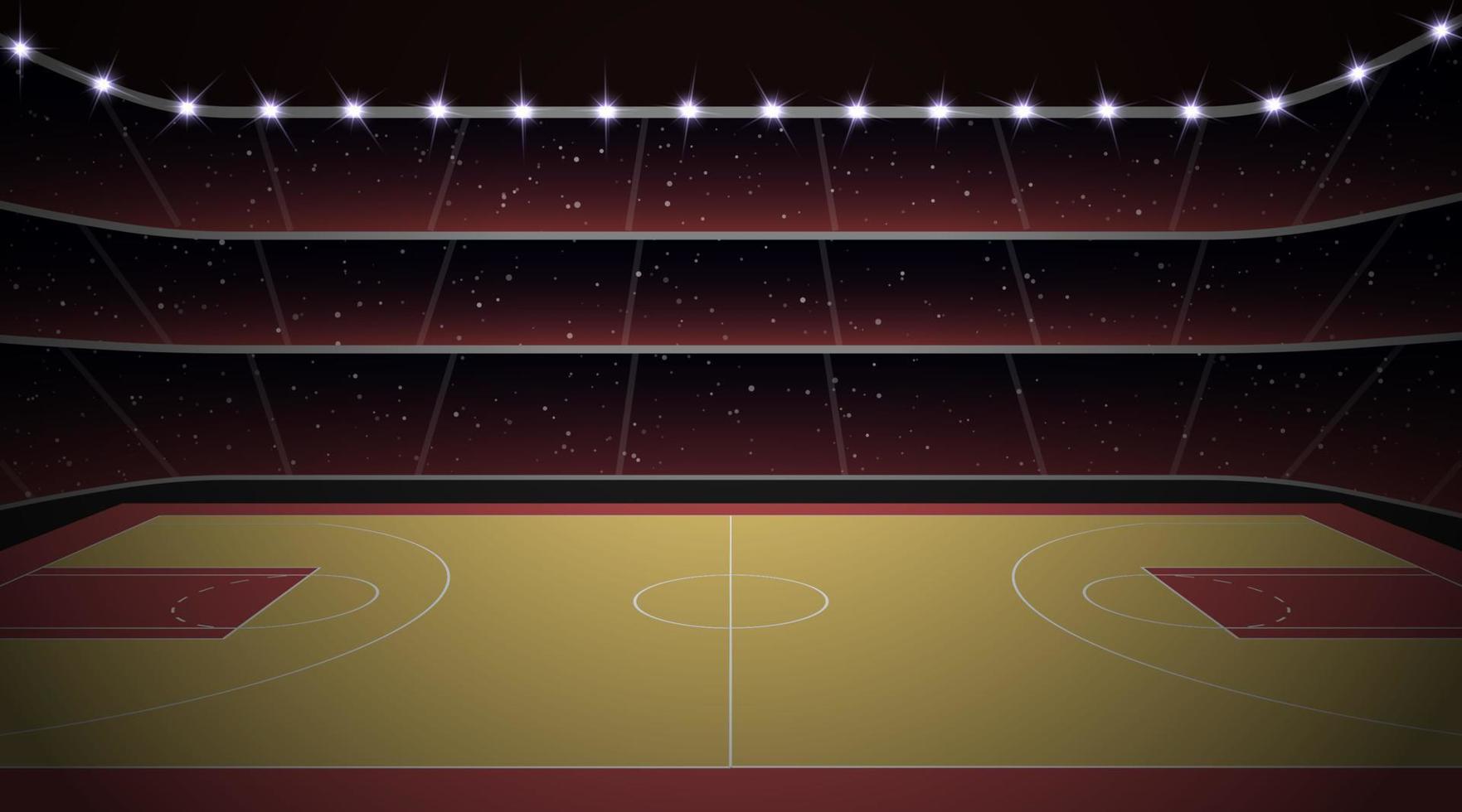 basketball stadium with court vector