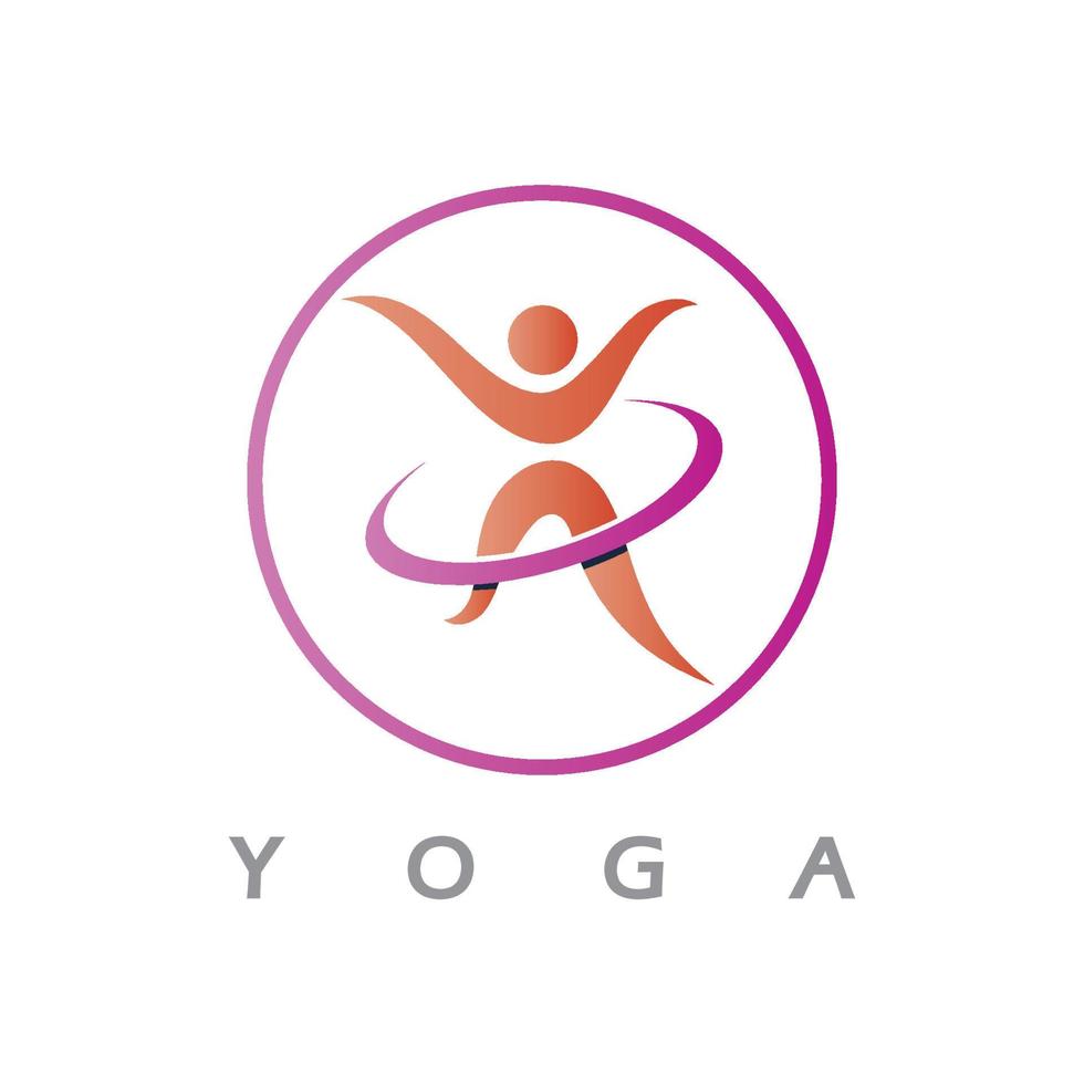 diseño de logotipo de personas que hacen yoga símbolo icono ilustración vector