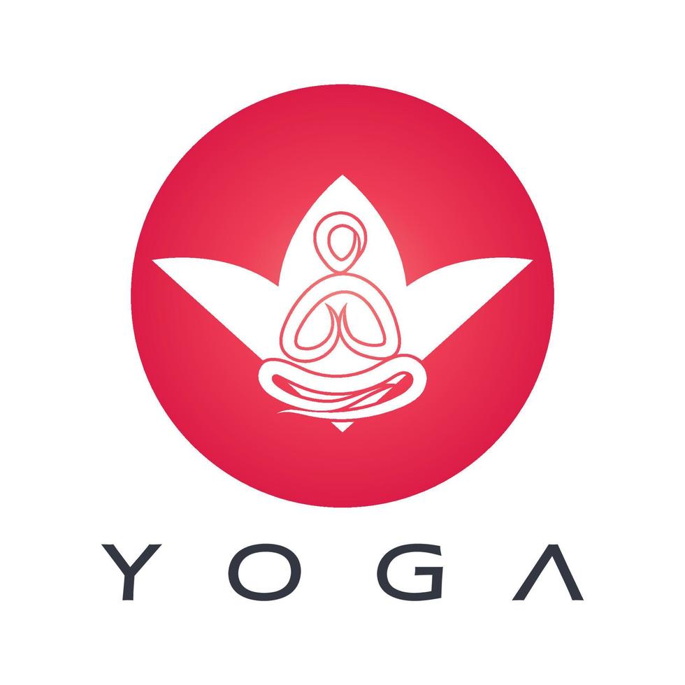 logo design of people doing yoga symbol icon illustration vector