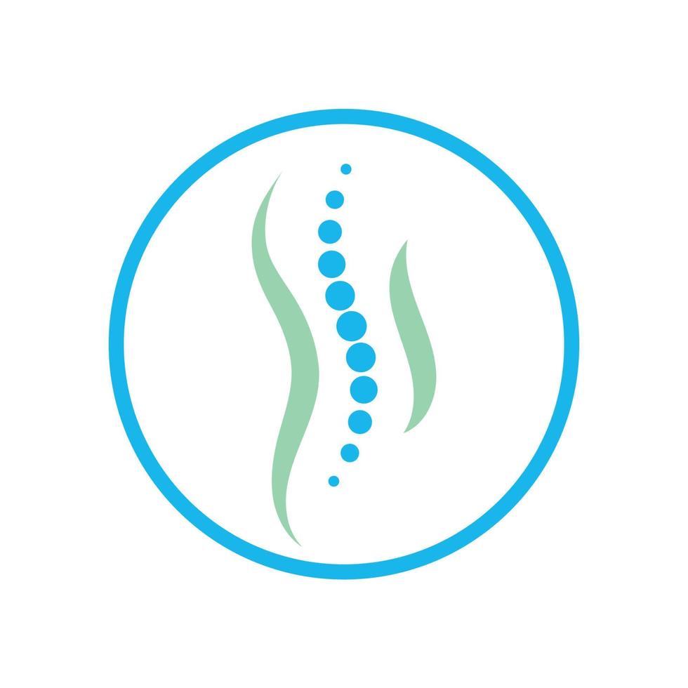 Spine diagnostics symbol logo template vector illustration design