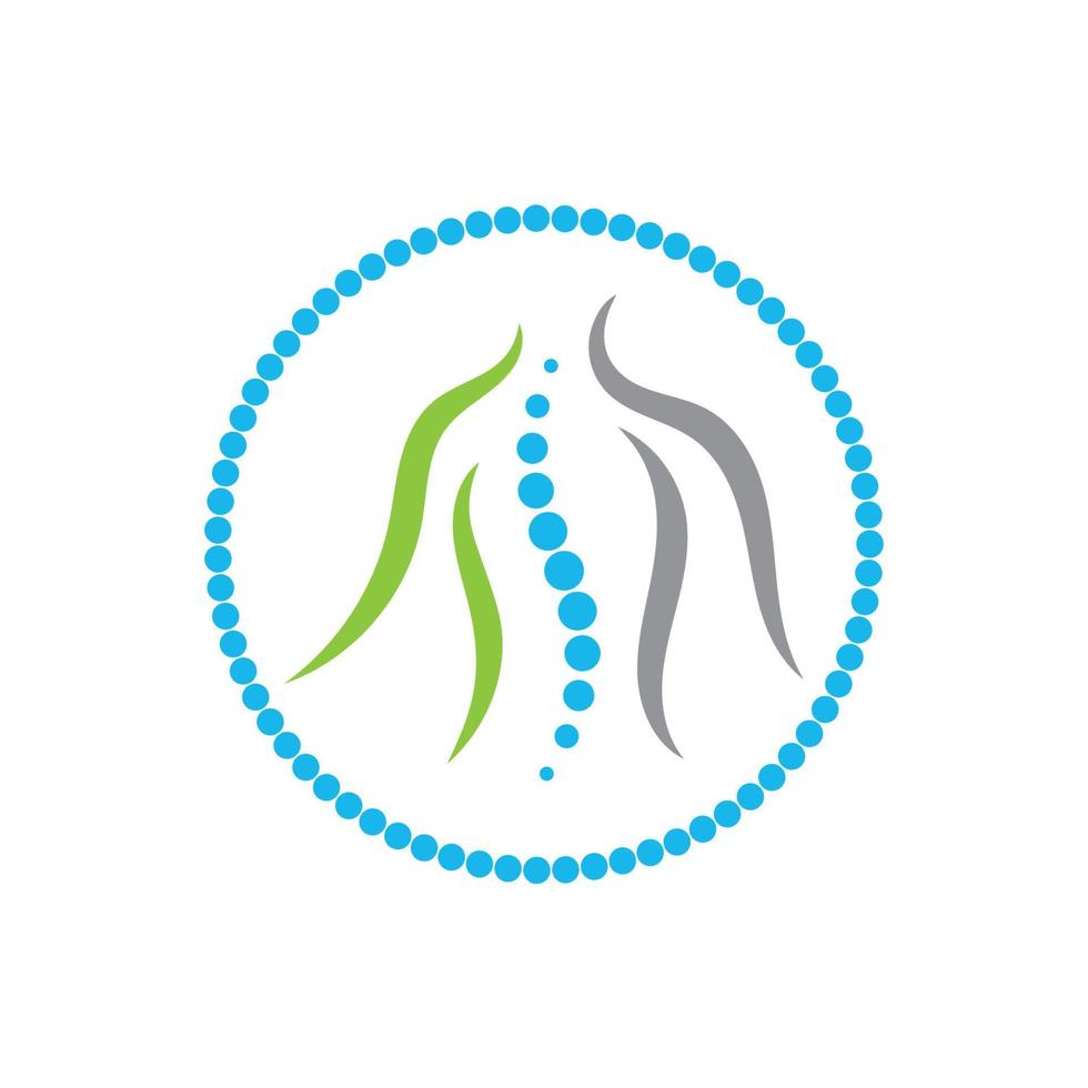 Spine diagnostics symbol logo template vector illustration design