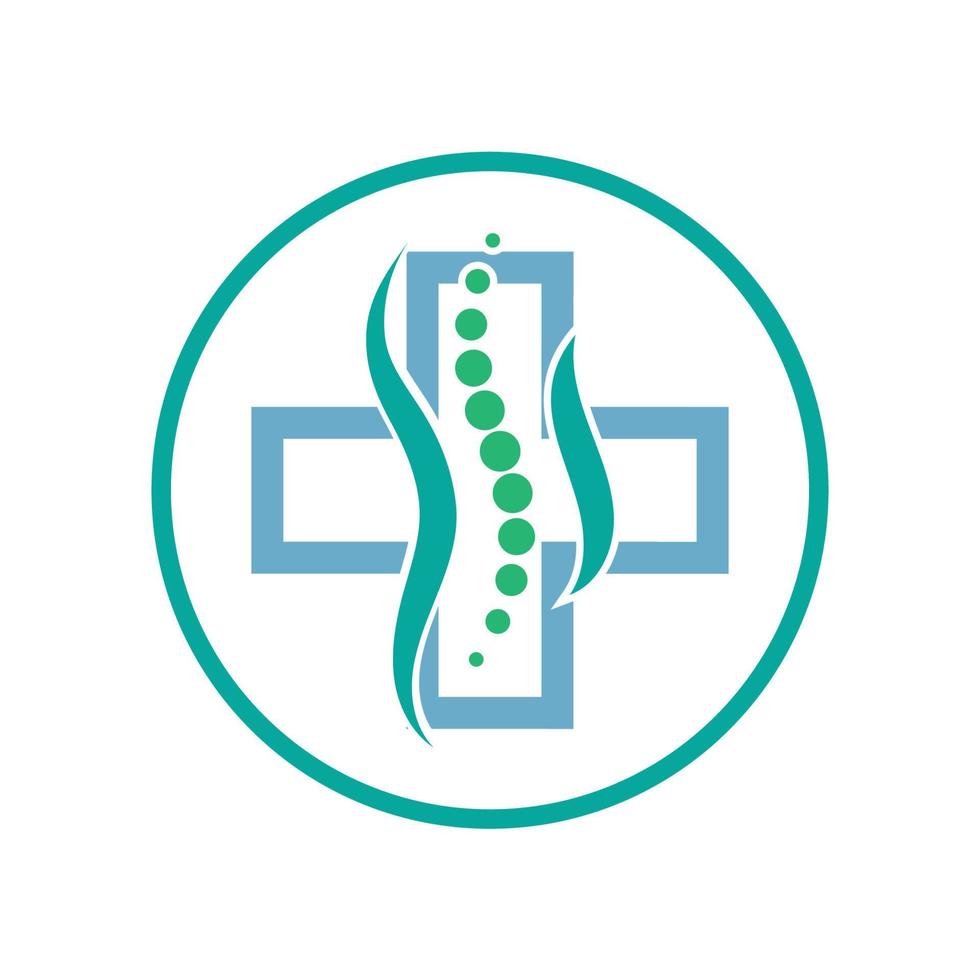 Spine diagnostics symbol logo template vector illustration design