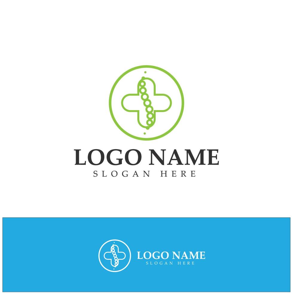 spine care diagnostics logo symbol icon design vector