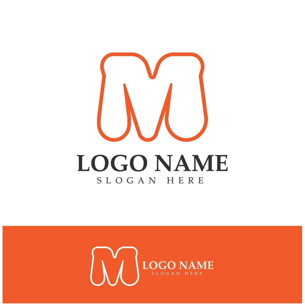 M Letter Logo Template vector