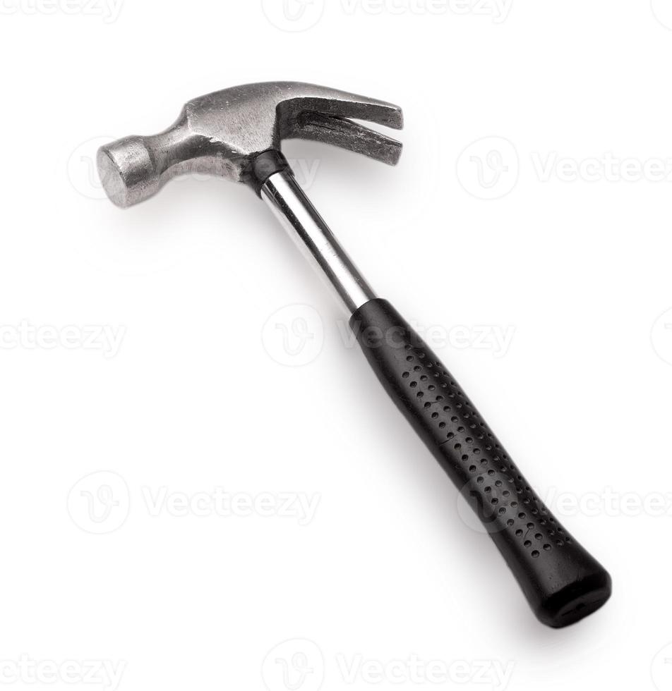 Metal Hammer with a rubber handle photo