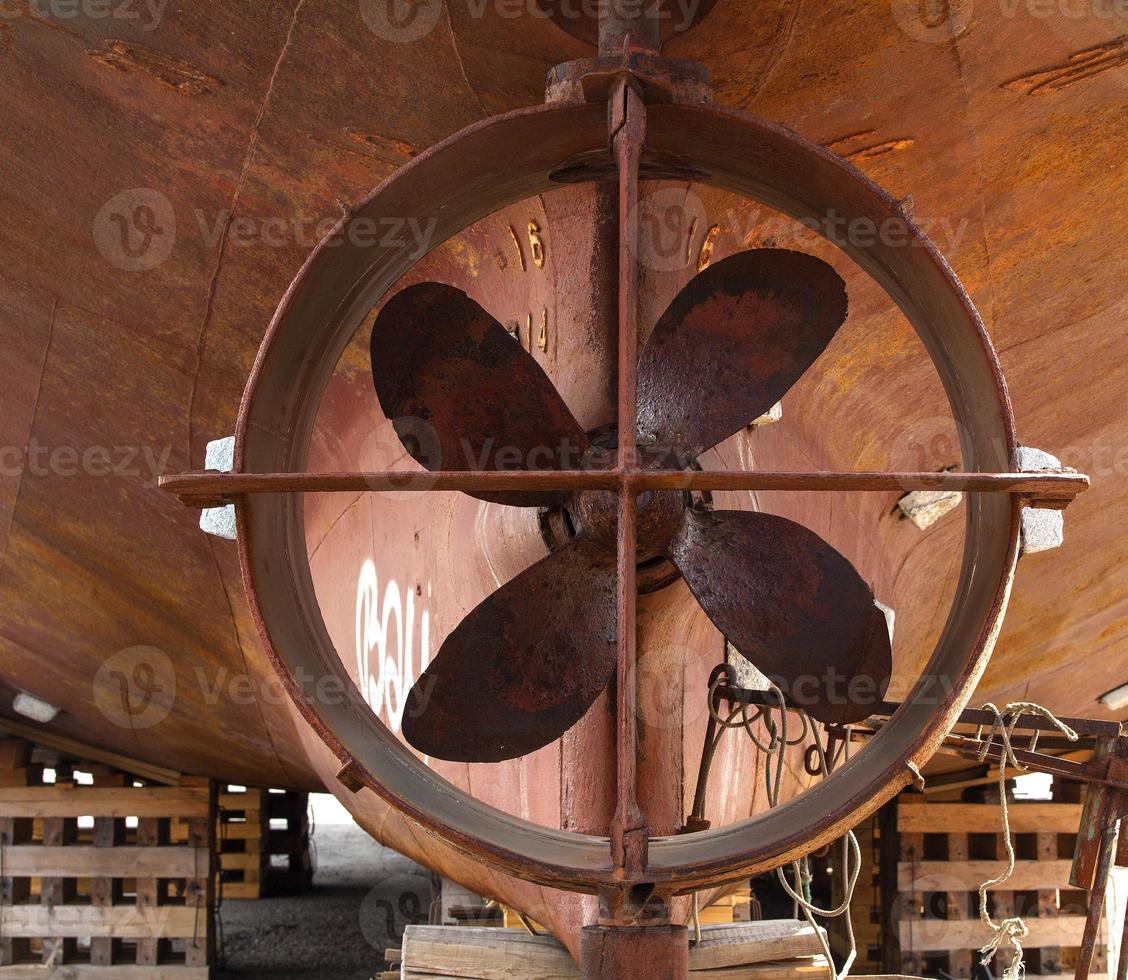 screw vessel for woods slipway at a shipyard photo