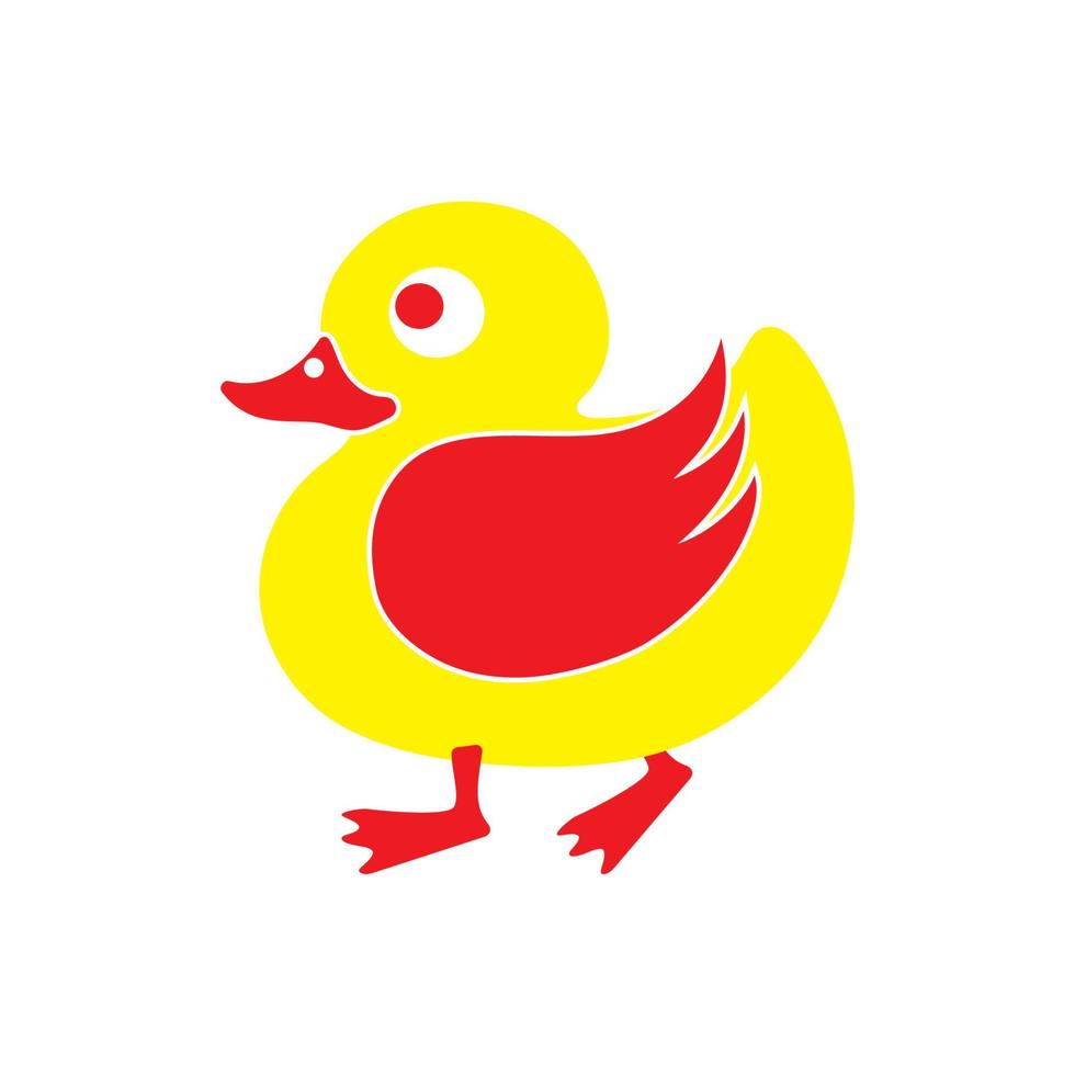 vector de icono de logotipo de símbolo de pato