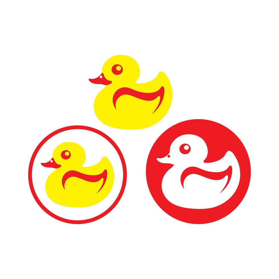 vector de icono de logotipo de símbolo de pato