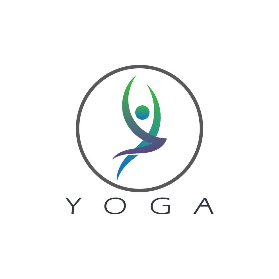 diseño de logotipo de personas que hacen yoga símbolo icono ilustración vector