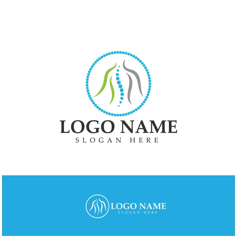 spine care diagnostics logo symbol icon design vector