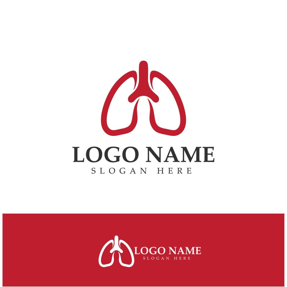 plantilla de logotipo de salud y cuidado pulmonar,emblema,concepto de diseño,símbolo creativo,icono,ilustración vectorial. vector