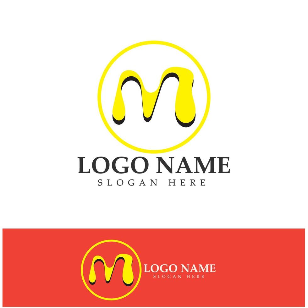 M Letter Logo Template vector