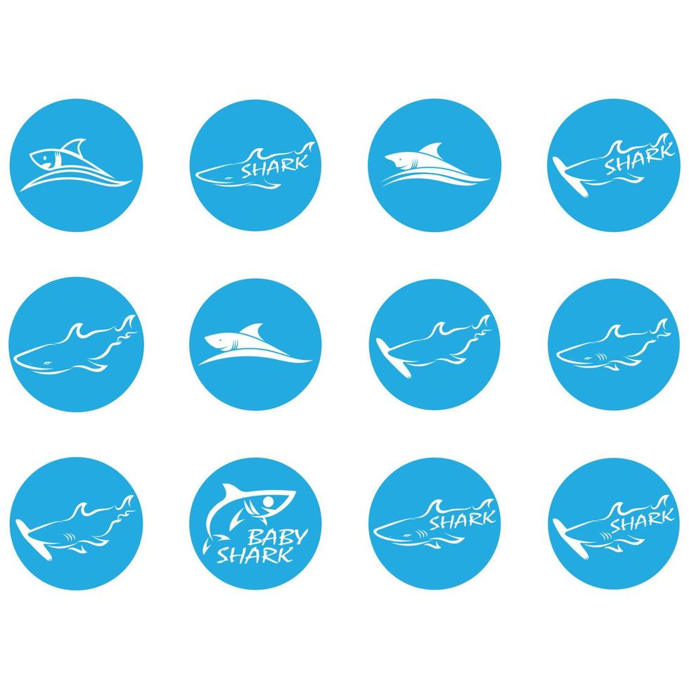Shark fin logo vector illustration design template.Shark Logo Template-Vector illustration