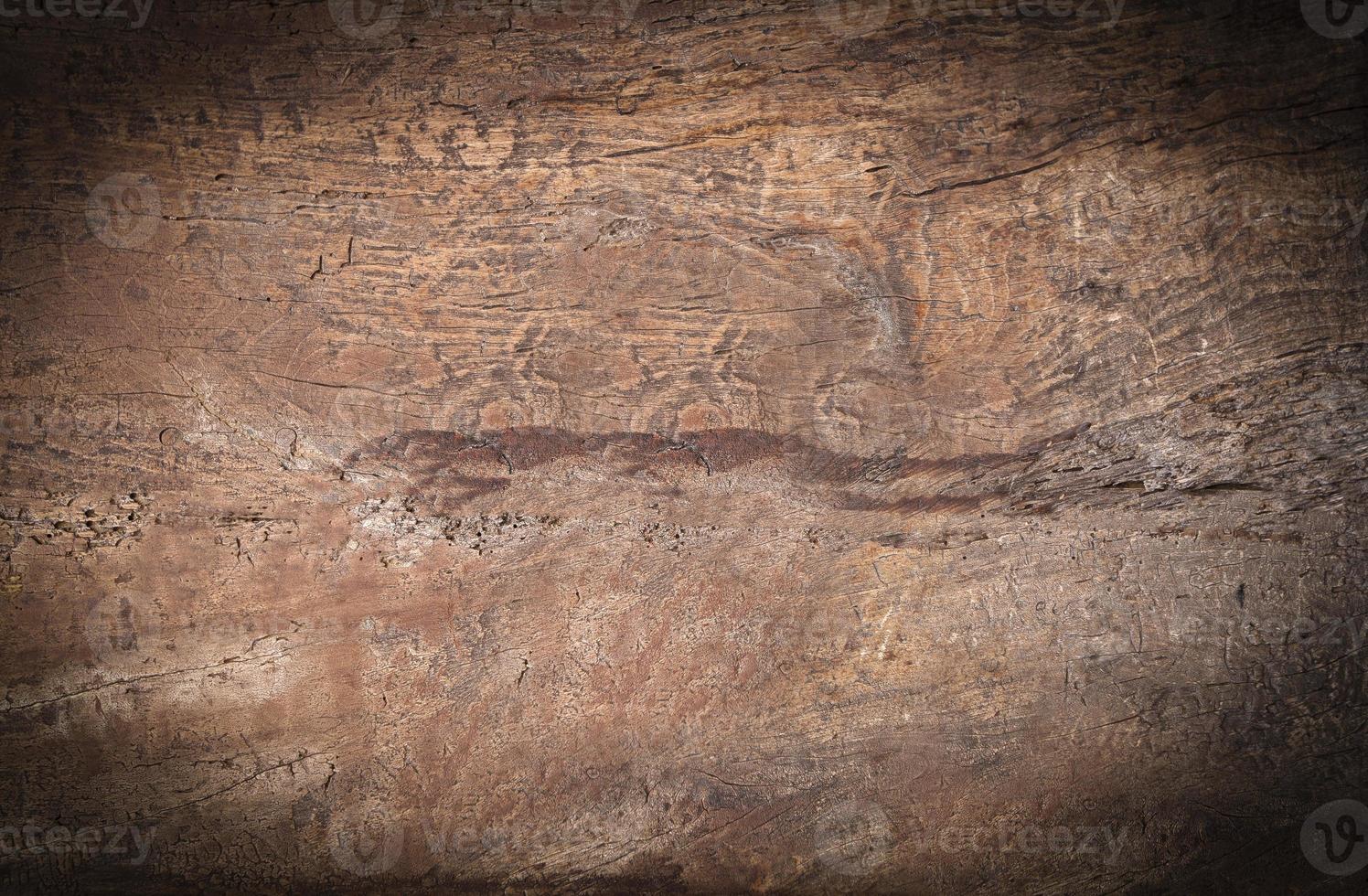 selective focus of old  texture painted wooden boards. Close-up photo