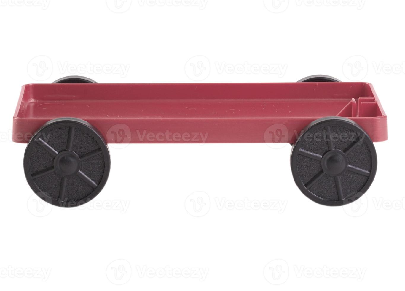 Trolley for experiments in physics on white background photo