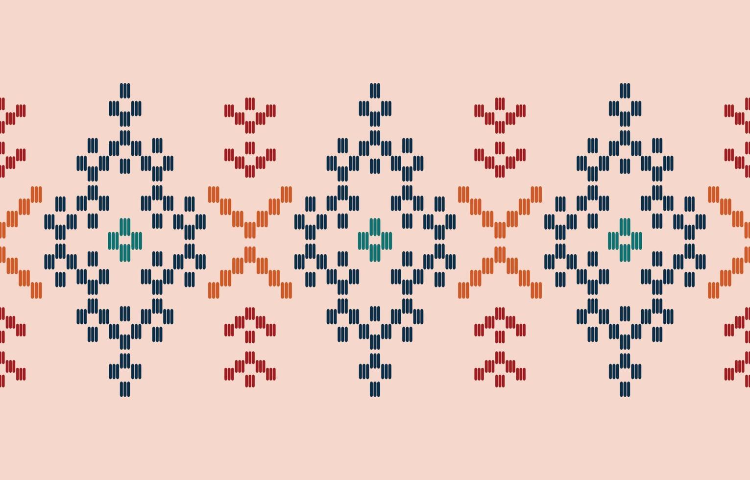 Handmade border beautiful art. Navajo seamless pattern in tribal, folk embroidery, Mexican Aztec geometric art ornament print.Design for carpet, wallpaper, clothing, wrapping, fabric, cover, textile vector