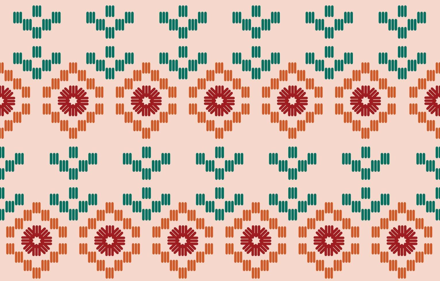 Handmade floral woven embroidery beautiful pattern. Navajo seamless pattern in tribal, Mexican Aztec geometric art ornament print. Design for carpet, wallpaper, wrapping, fabric, and textile. vector