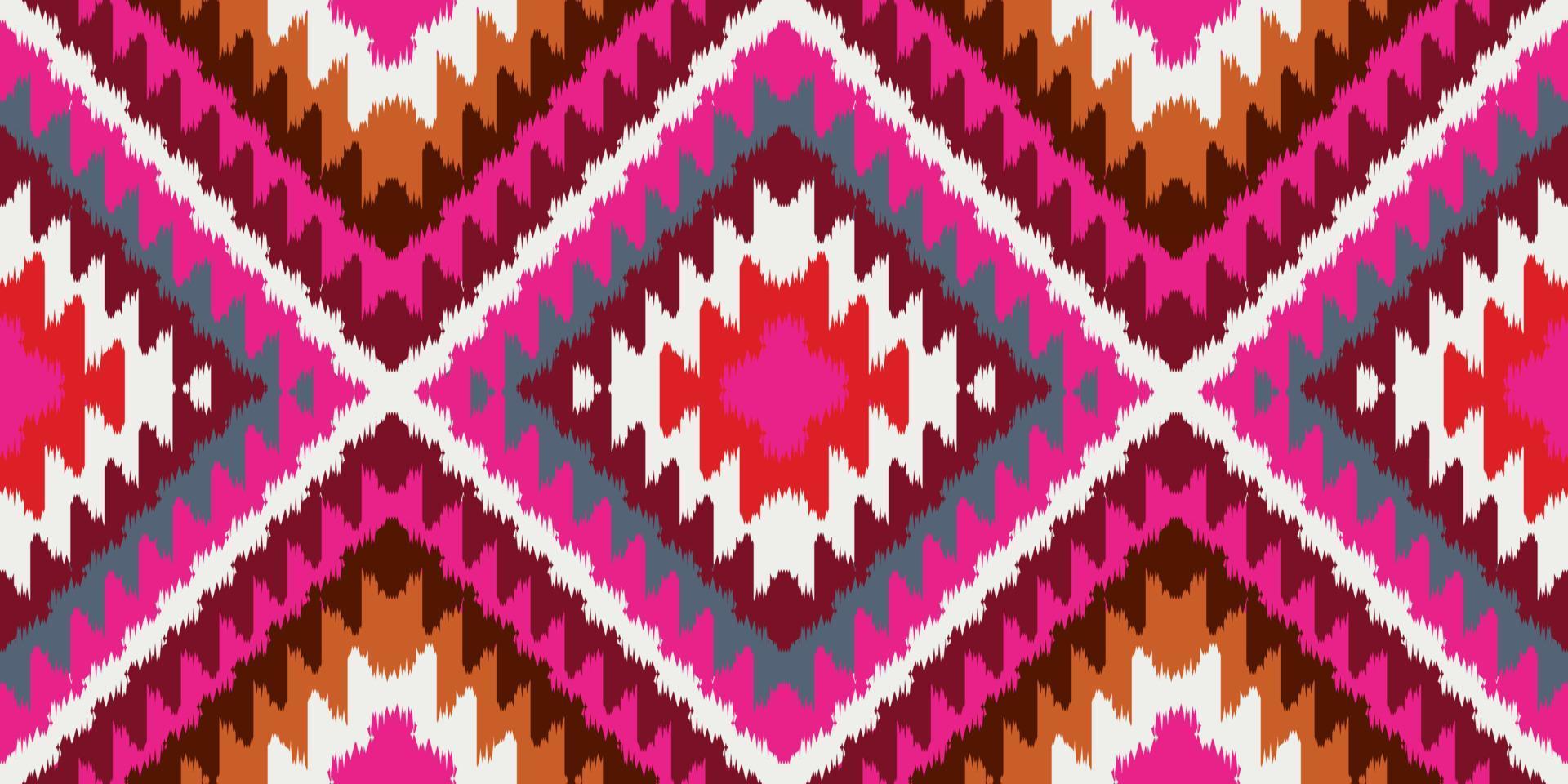 Beautiful Ikat art. The Navajo seamless colorful pattern in tribal, folk embroidery, Mexican Aztec geometric rhombus art ornament print.Design for carpet, wallpaper, clothing, wrapping, and fabric. vector
