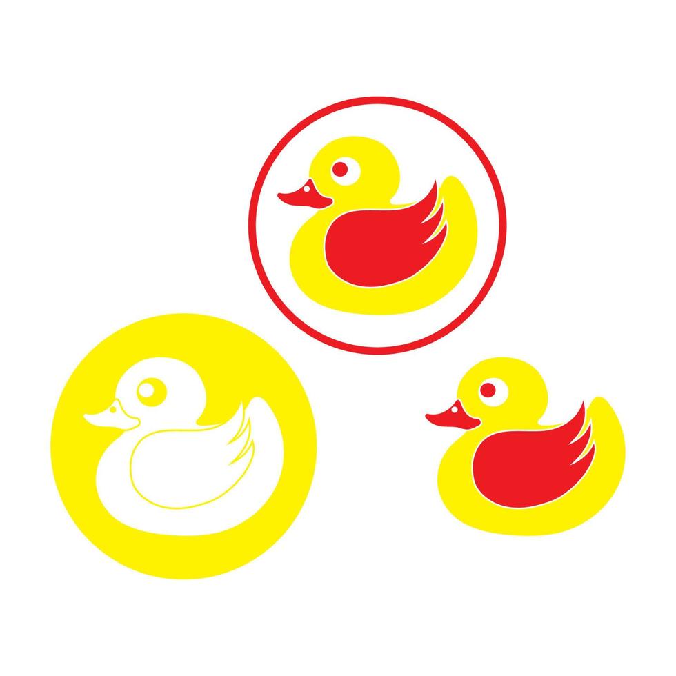 vector de icono de logotipo de símbolo de pato