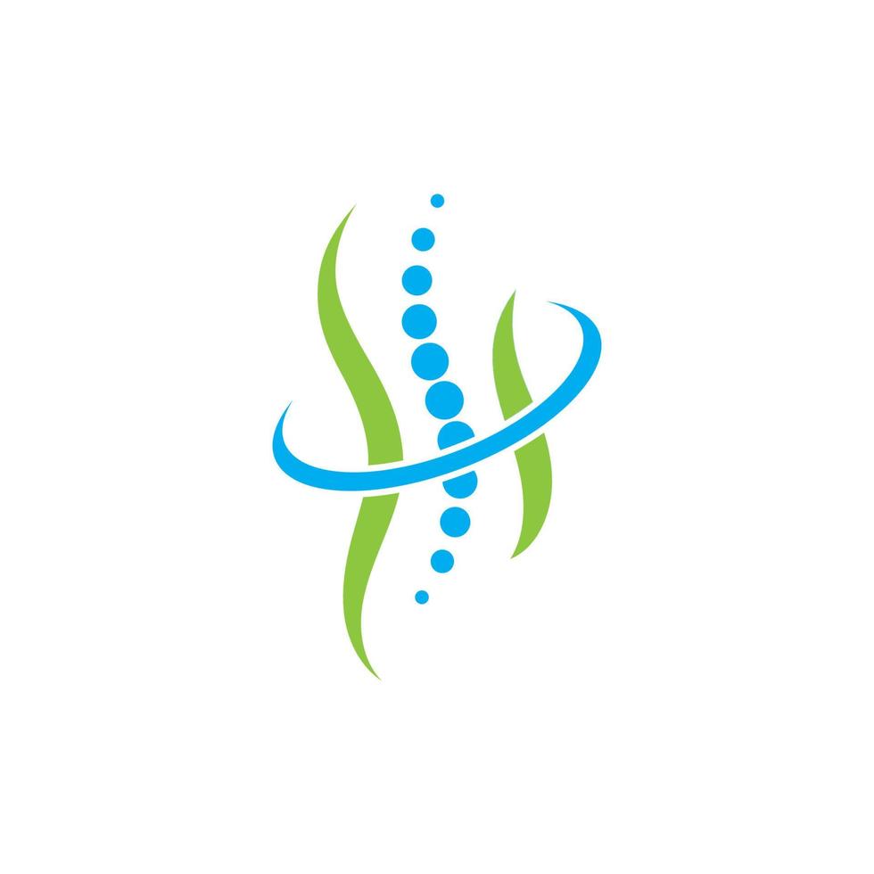 Spine diagnostics symbol logo template vector illustration design