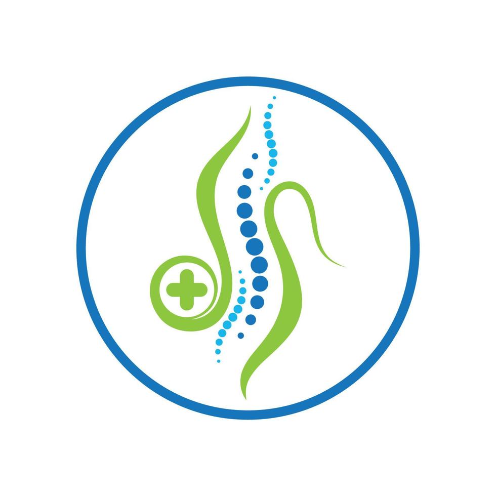 Spine diagnostics symbol logo template vector illustration design