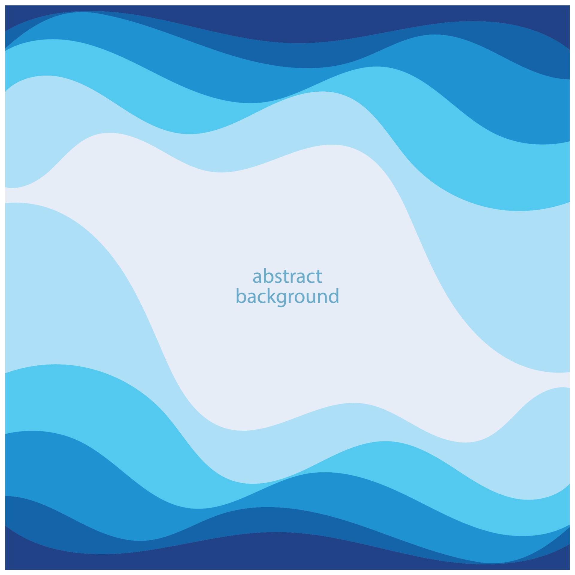 Blue wave vector abstract background flat design stock illustration ...