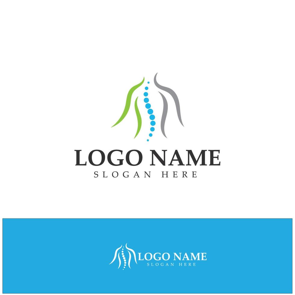 spine care diagnostics logo symbol icon design vector