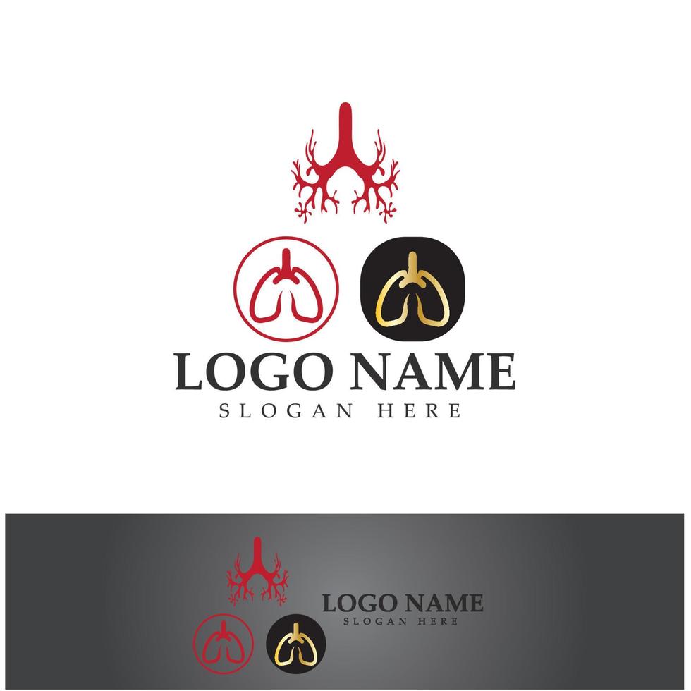 lung health and care logo template,emblem,design concept,creative symbol,icon,vector illustration. vector