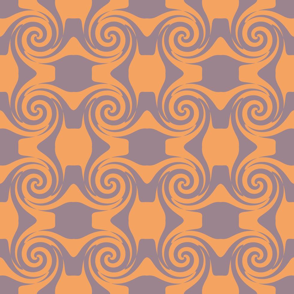 Wave swirl seamless pattern in seventies style. Simple flat print for T-shirt, textile and fabric. vector