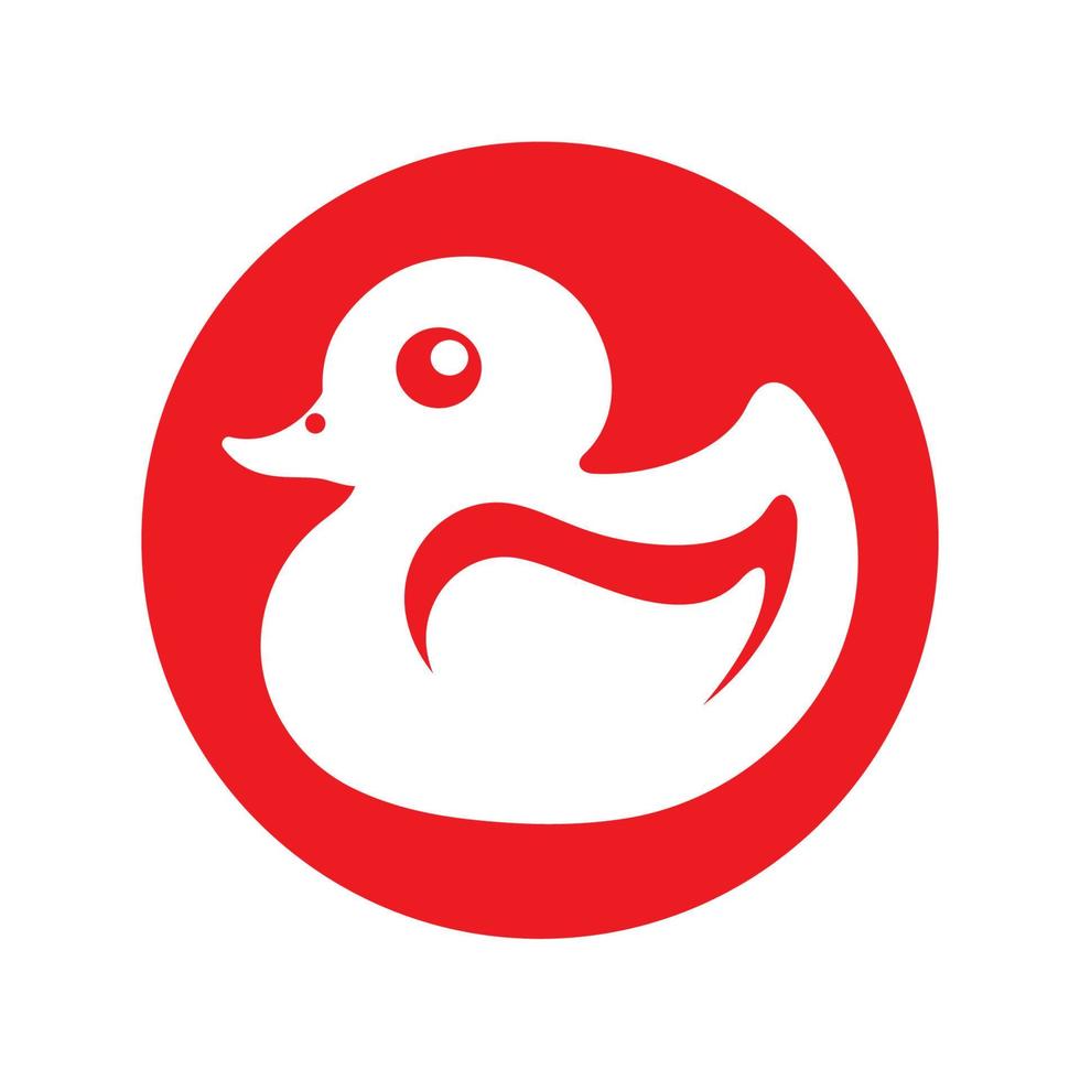 vector de icono de logotipo de símbolo de pato